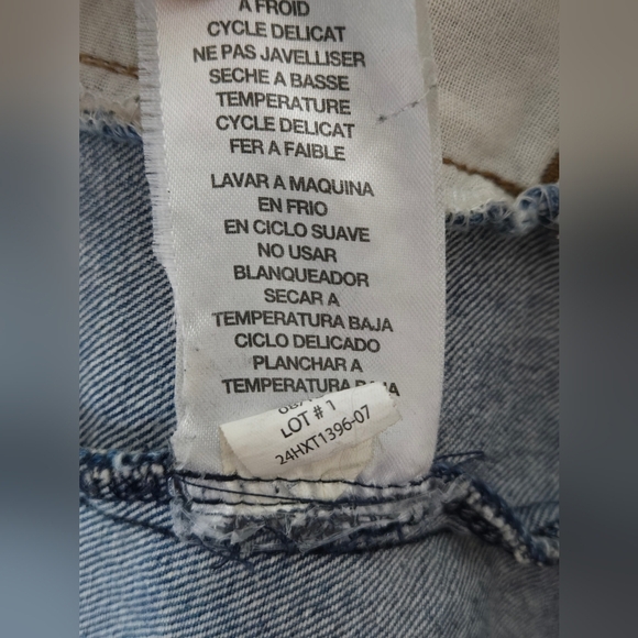 Vtg Hollywood Men's Sherpa Collar Jean Jacket Western Denim Wash trucker Chore M - Picture 7 of 9